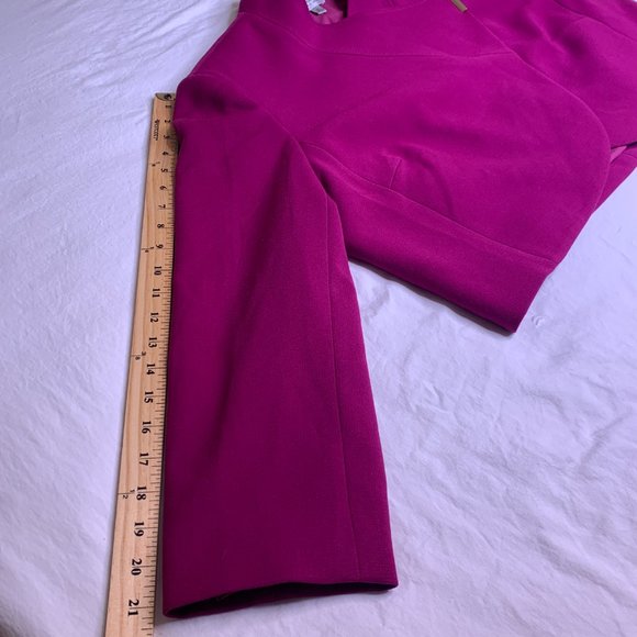 Tahari Arthur S. Levine Womens 2 Pc Magenta Suit Dress Size 18 - Picture 14 of 16